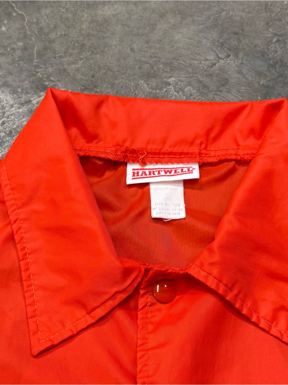 Vintage Hartwell USA Orange Coach Jacket Workwear Gorpcore - Picture 3 of 8